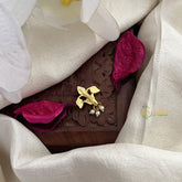 Vriksham Antique Red Jadau Kundan Nath-Pearls-J3006